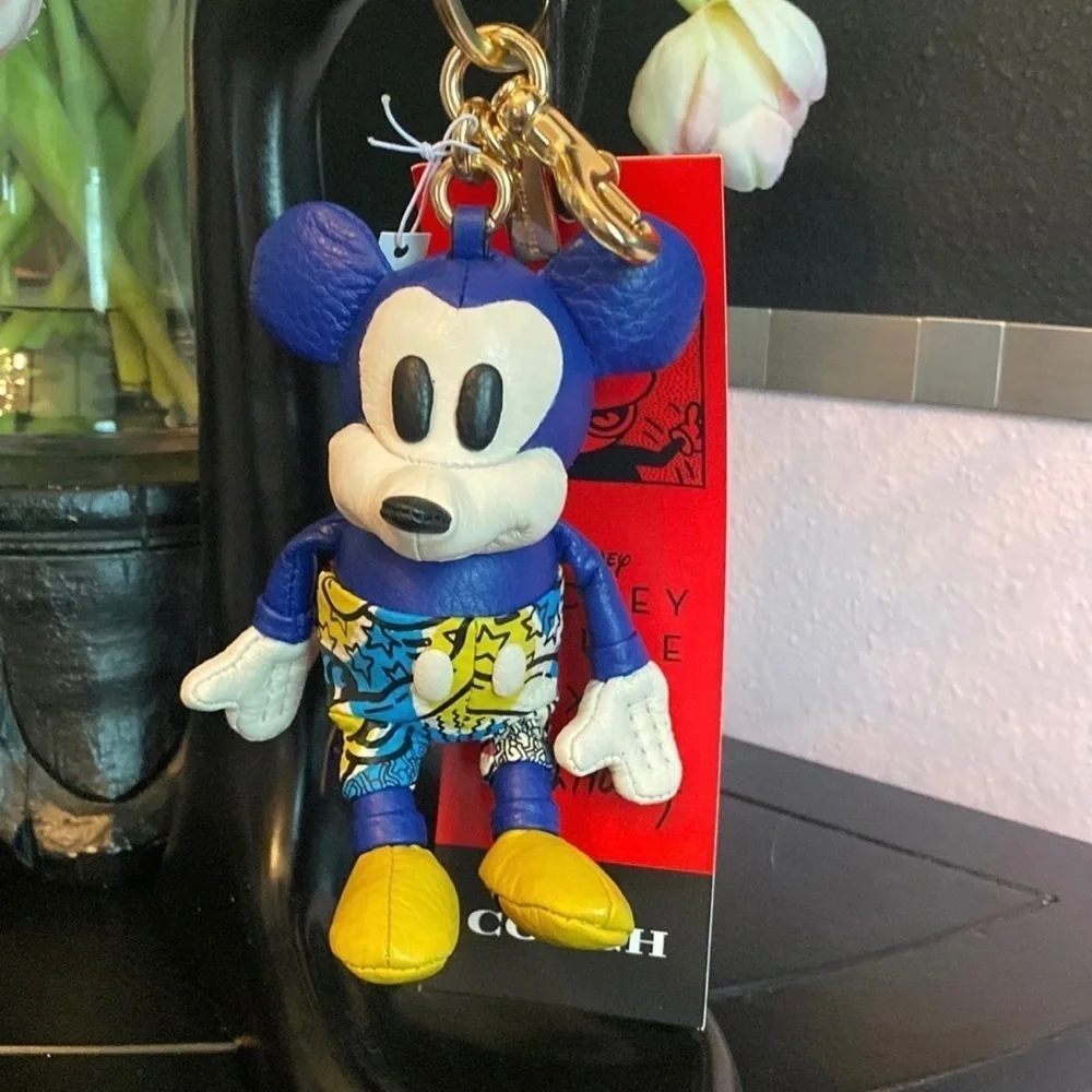 Disney Mickey Mouse Leather Coach Key Fob